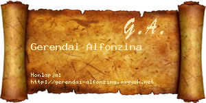 Gerendai Alfonzina névjegykártya